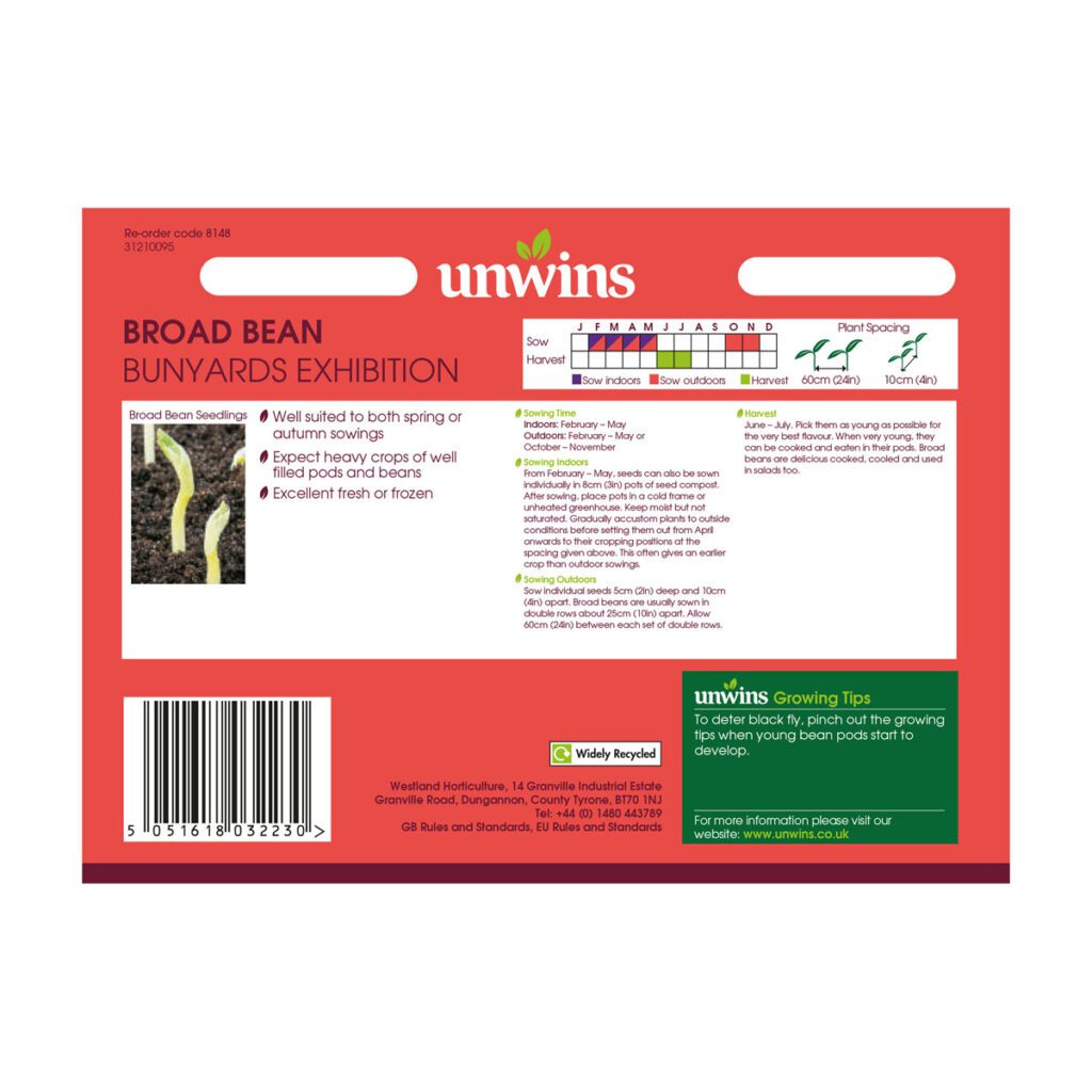 Unwins Broad Bean Bunyards Exhibition Seeds 5051618032230 2